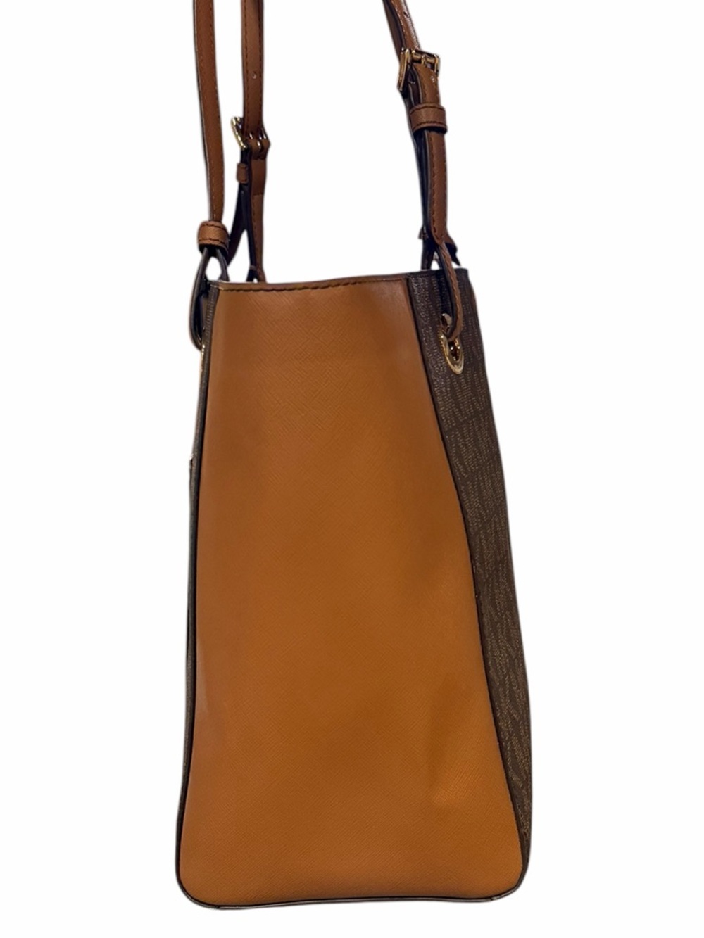 Michael Kors Jet Set Brown Monogram Coated Canvas Tote Bag - Picture 4 of 14